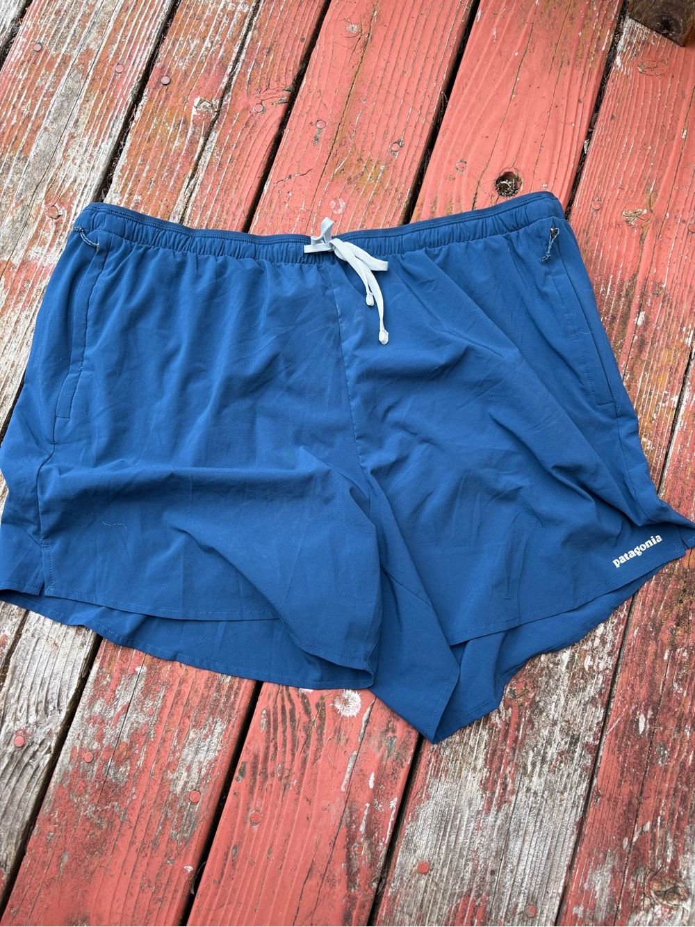 Patagonia Navy Blue Drawstring Running Shorts